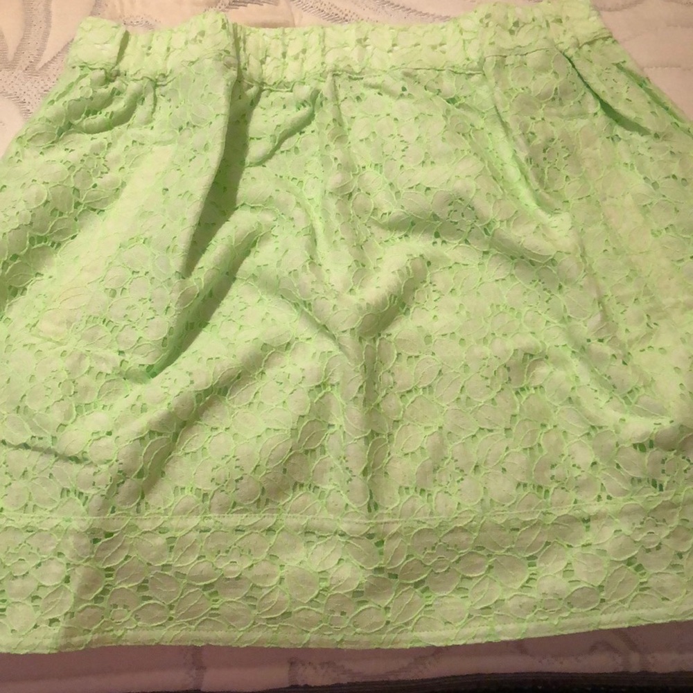 J crew green skirt w POCKETS!!!